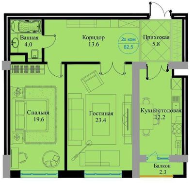 Продаём 3-х комнатную в ЖК «Barocco» необходим ремонт ID: 2014