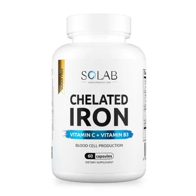 Железо (Хелат)+Витамин C+Витамин B3 | 60 таблеток