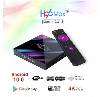 H96 max Tv RK3318 4x64bit