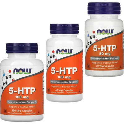 5-HTP, Now Foods, 100 мг из Америки
