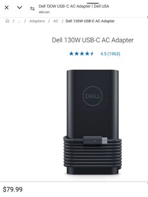 Dell adaptor 130 watt блок питания зарядчик:)