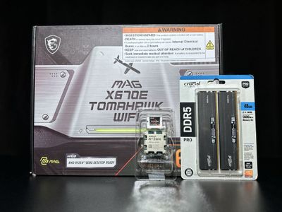 Комплект Ryzen 9 7900X + Crucial Pro 48GB 5600Mhz + MSI X670E Tomahawk