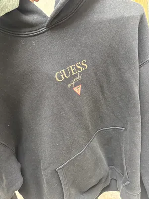 Новый худи GUESS Original премиум, чёрный, унисекс