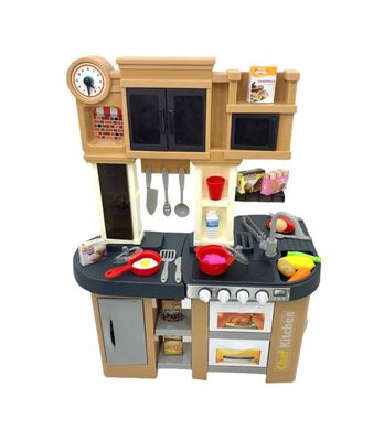 Детская игровая кухня с буфетом, со светом, с водичкой, 58 аксессуаров