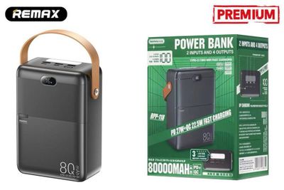 БЕПУЛ Доставка, Янги PowerBank Remax 80.000mAh 27W Сифатли Аккумулятор