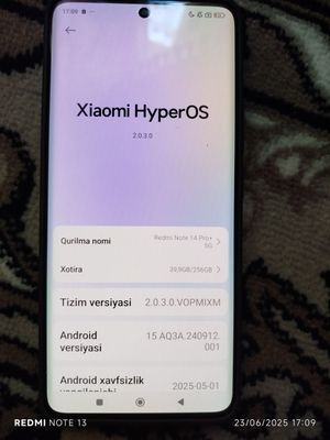 Redmi not 14 pro +5G sotiladi