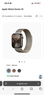 Apple watch 10 series Titanium Comes with GPS + Cellular