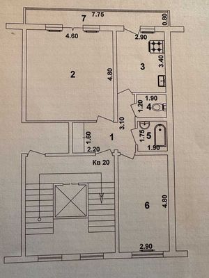 Продаётся 2х комнатная квартира