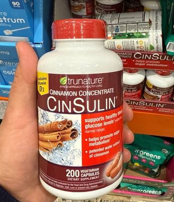 CinSulin Trunature 200 капсулы, водный экстракт корицы