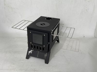 Туристическая походная печь с трубой и складными ножками Модель ZM 302