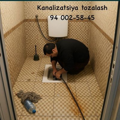 Kanalizatsiya tozalash xizmati 24/7