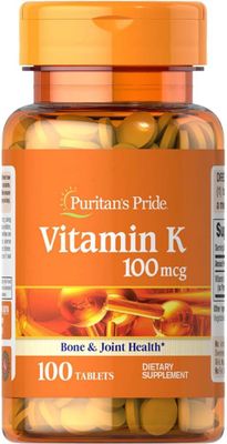 Витамин К 100мг 100 табл Puritan's Pride Vitamin K из Америки