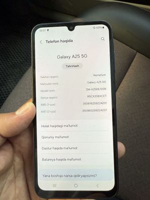 Samsung Galaxy A25 5G xotira 128G