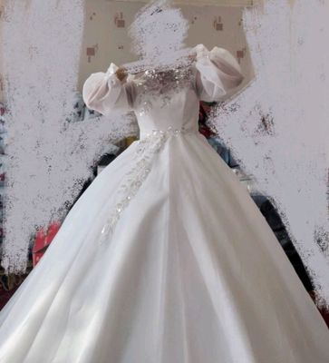 wedding dress, bir marta kiyilgan, matosi organza