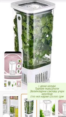 Зеленларни саклаш учун махсус идиш