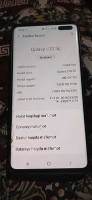 Samsung S10 5G sotiladi