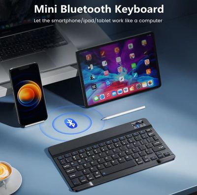 Клавиатура беспроводная Bluetooth, черная