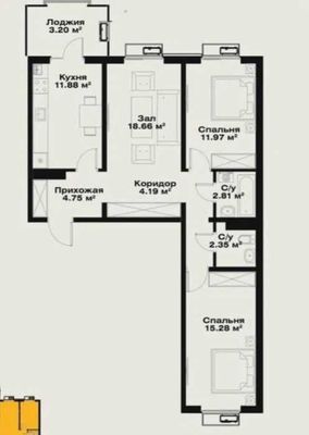 Мирабад 3хона Шошилин Коробка Golden House OzMakon 76м2; Haqiqiy