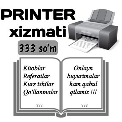 Printer xizmati Kitob chiqarish