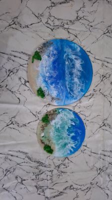 картина море и настенные часы
