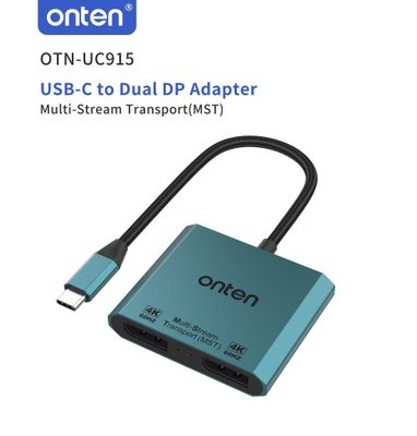 Адаптер USB-C to Dual DP дисплей порт