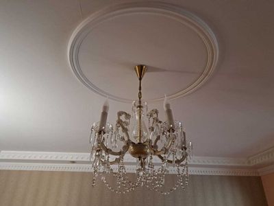 Антикварная хрустальная Люстра Югославия.