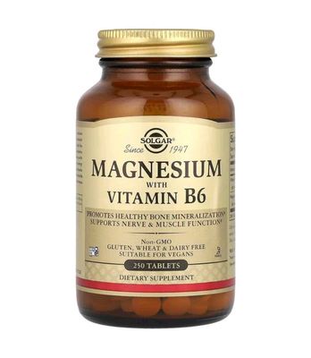 Solgar magnesium b6. Магний б6 250 таб