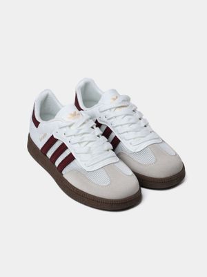 Женские кроссовки adidas samba бордового и черного цветв