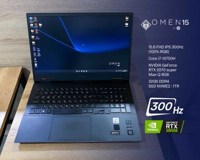 300Hz Hp Omen 15 gaming noutbuk i7 32GB/1TR SSD