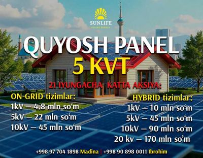 Солнечные панели Jinko 585w 590w 620w | Quyosh panel Wingo 560w
