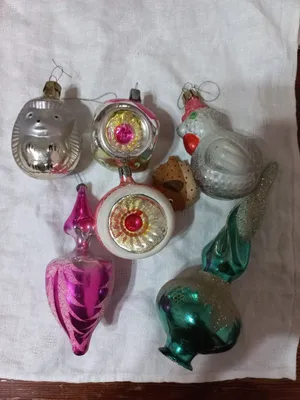 СССР елочные игрушки в большом количестве. См.все фото