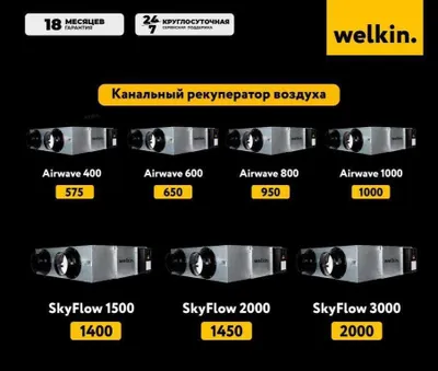 Рекуператоры Welkin.