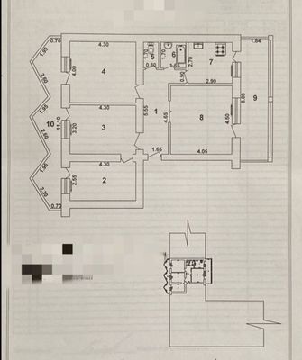 Анхор Урда Спец план 4 комнатная/4/4 2 балкона 100м²