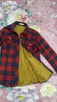 Клечатая рубашка женская