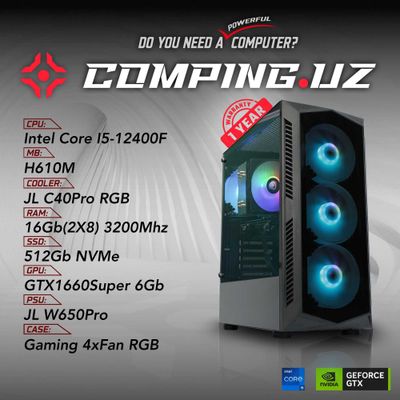 (NEW) 12400F/H610m/16Gb/512Gb/GTX1660Super