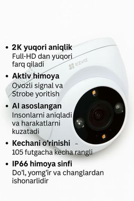 Ezviz h4 ustanovkasi dastavkasi bilan
