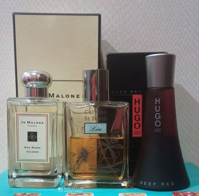 Женский парфюм Jo Malone red roses, Calypso St Barth Lea, Hugo boss.