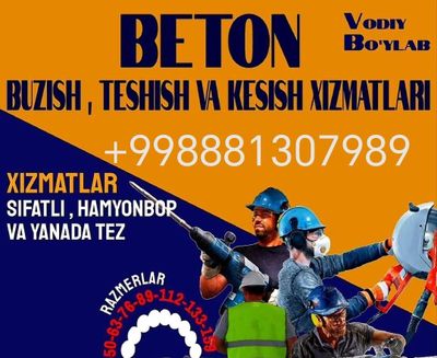 Almazniy rezkada beton buzamiz