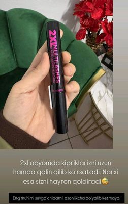 2XL tush xajm beradi kipriklani qalin ko‘rsatadi