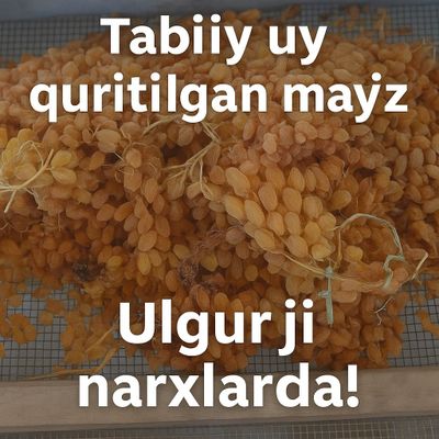 Kalfar sotiladi .Uzumni qurilgani mayiz