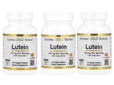 California Gold Nutrition, Лютеин, Lutein 10 мг и 20 мг