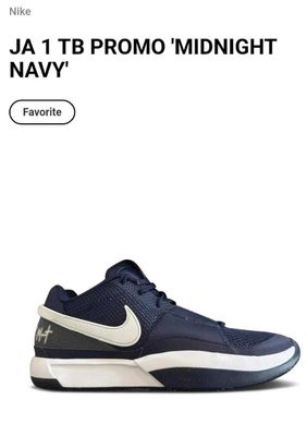 Баскетбольные кроссовки Nike JA 1 TB Promo "Midnight Navy"