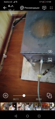 Печка на дровах и газ