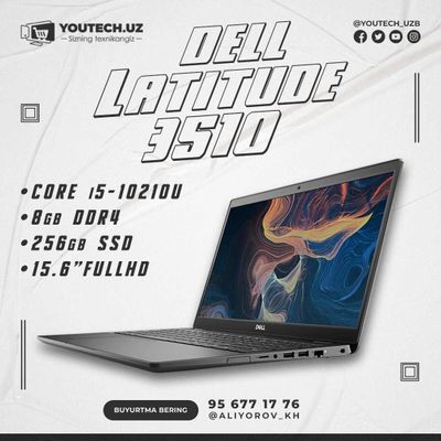 DELL Latitude 3510/Intel Core i5-10210U! Nasiya savdoga, Rassrochka.