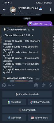 Telegramda biznes uchun kino bot