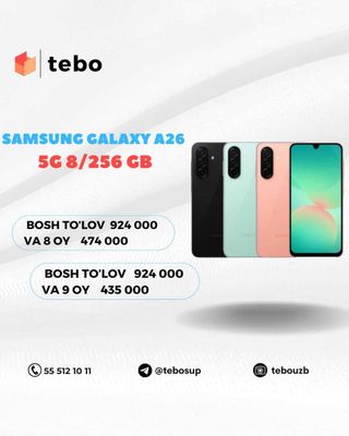 Samsung Galaxy A26 5G 8/256 GB Muddatli to'lovga