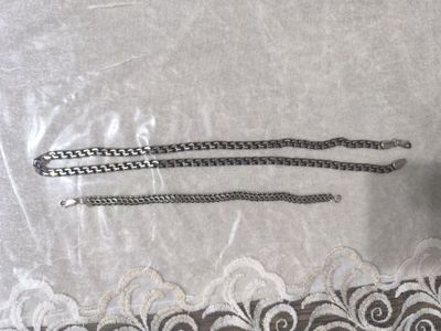 Серебро цепь с браслетом