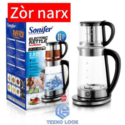 samovar elektr choynak Sonifer SF-2119 — 2 l + 1 l, Dastavka bor!!!
