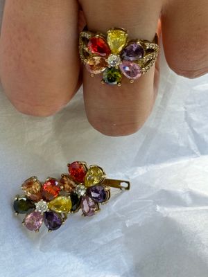 Серебряные сережки и комплект 925 пробы.