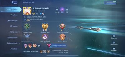 Аккаунт в Mobile Legends